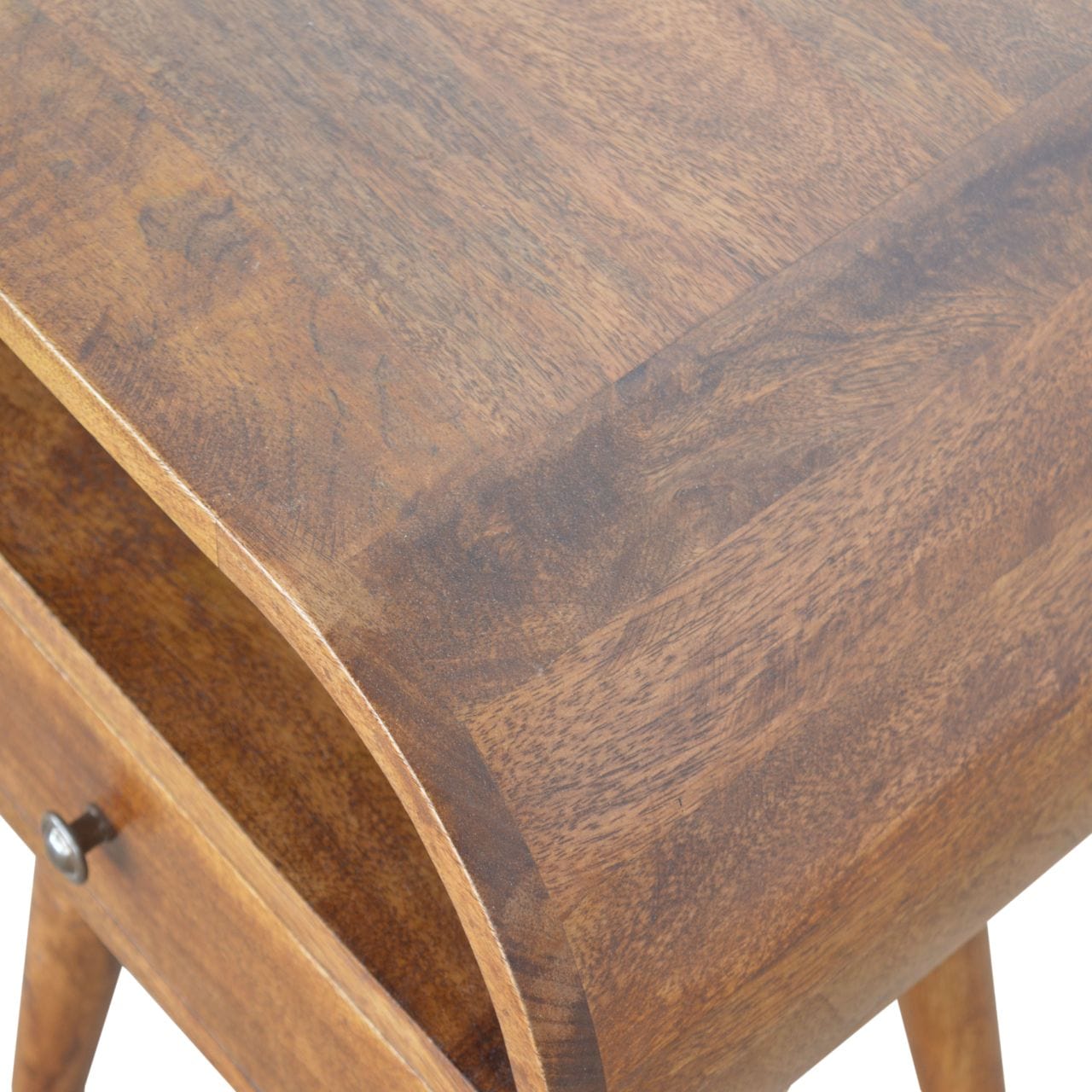 Chestnut Circular Open Bedside - Artisan Furniture