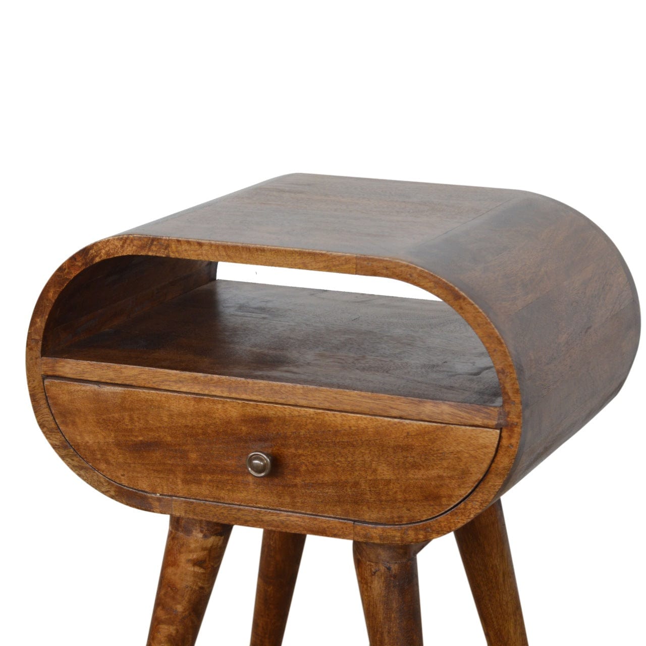 Chestnut Circular Open Bedside - Artisan Furniture