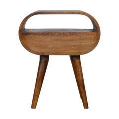 Chestnut Circular Open Bedside - Artisan Furniture