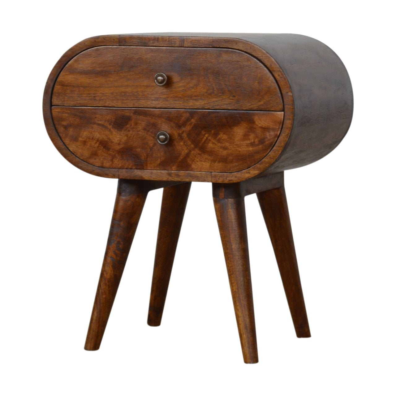 Chestnut Circular Bedside - Artisan Furniture