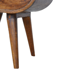 Chestnut Circular Bedside - Artisan Furniture