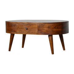 Chestnut Rounded Coffee Table - Artisan Furniture