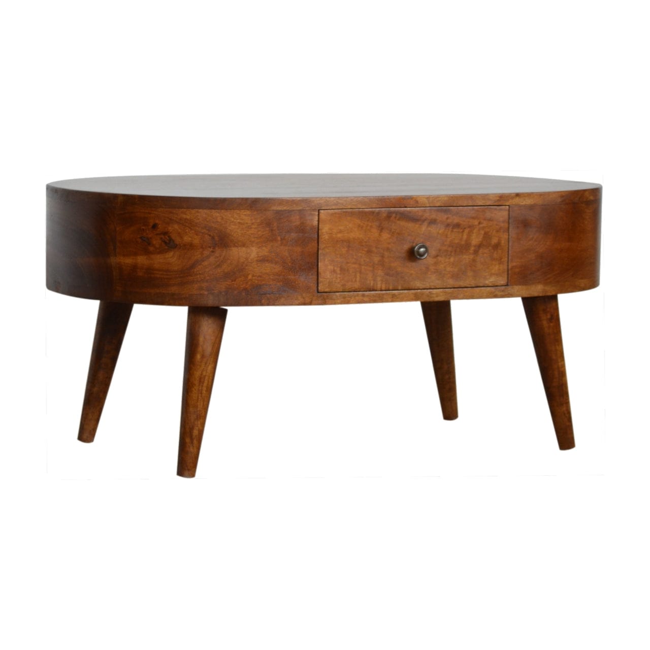 Chestnut Rounded Coffee Table - Artisan Furniture