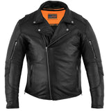 DS794 Men's Modern Longer Beltless Biker Jacket Daniel Smart Manufacturing