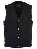 DM925BK Men's Single Back Panel Concealed Carry Denim Vest Daniel Smart Manufacturing