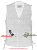 DM905BK Men's Single Back Panel Concealed Carry Denim Vest Daniel Smart Manufacturing