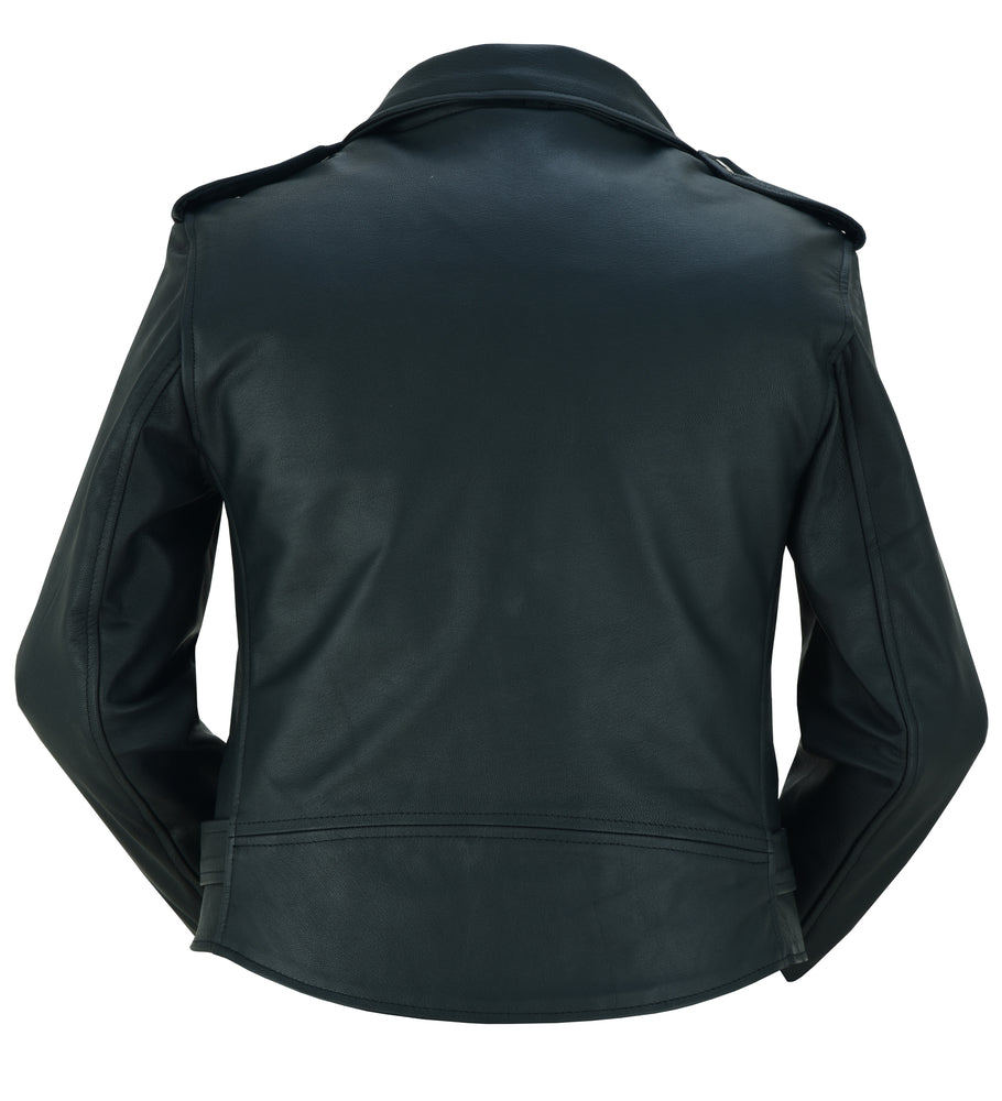 DS850 Women's Classic Plain Side Fitted M/C Style Jacket Daniel Smart Manufacturing