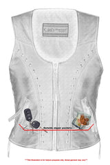 DS241 Women's Lightweight Vest with Rivets Detailing Daniel Smart Manufacturing