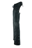 DS447TALL Tall Classic Leather Chaps with Jeans Pockets Daniel Smart Manufacturing