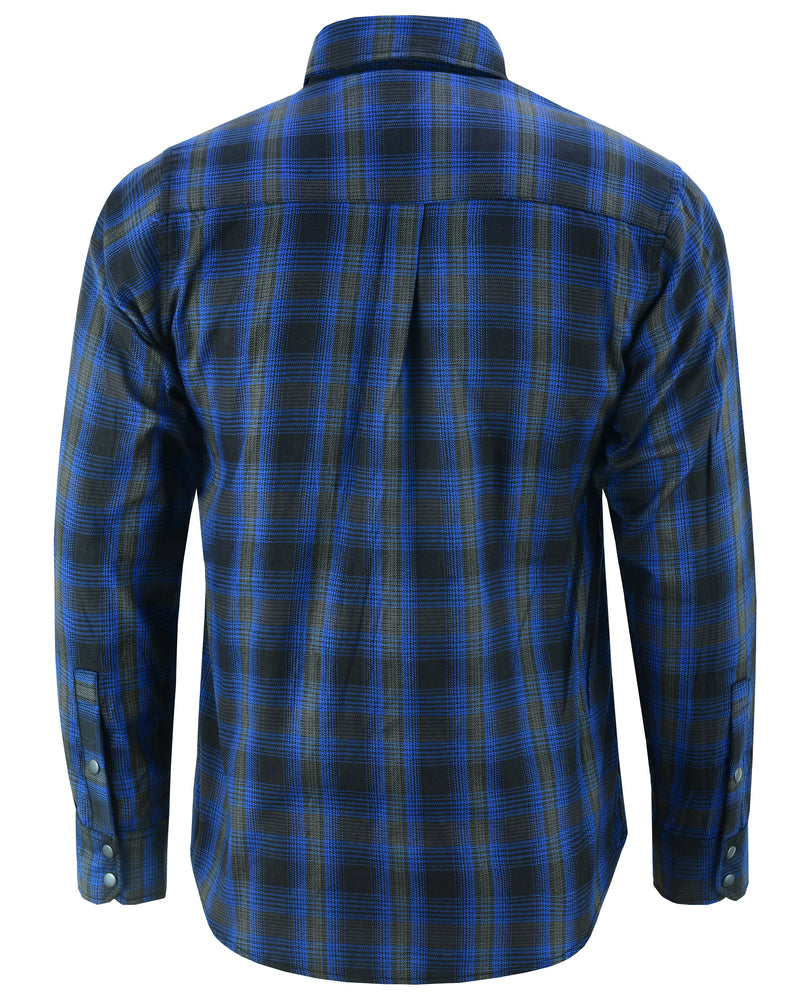 DS4681 Flannel Shirt - Daze Blue and Black Daniel Smart Manufacturing