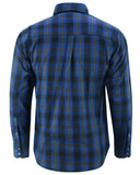 DS4681 Flannel Shirt - Daze Blue and Black Daniel Smart Manufacturing