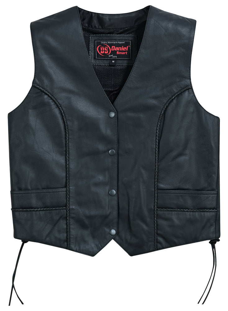 DS223 Women's Ultra-Thin Braided Vest Daniel Smart Manufacturing