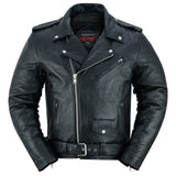 DS732 Men's Premium Classic Plain Side Police Style Jacket Daniel Smart Manufacturing