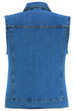 DM943 Women's Blue Denim Snap Front Vest Daniel Smart Manufacturing