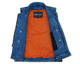 DM970BU Snap Front Denim Vest- Blue Daniel Smart Manufacturing