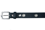 BLT2012 Classic Black Leather Belt with Buffalo Nickel Daniel Smart Manufacturing