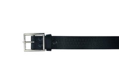 BLT2015 Timeless Black Basket Weave Pattern Leather Belt Daniel Smart Manufacturing