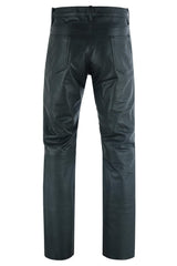 DS452 Women's Classic 5 Pocket Black Casual Motorcycle Leather Pants - Daniel Smart Mfg