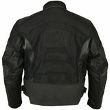 DS750BK Men's Mesh/ Leather Padded Jacket Daniel Smart Manufacturing