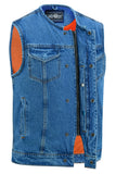 DM981BU Concealed Snaps, Denim Material, Hidden Zipper, w/o Collar Daniel Smart Manufacturing