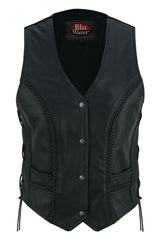 DS272 Women's Premium Braided Vest Daniel Smart Manufacturing