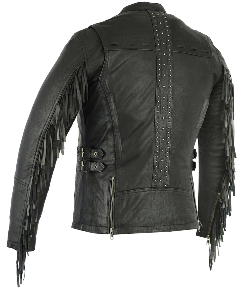 DS880 Women's Stylish Jacket with Fringe Daniel Smart Manufacturing