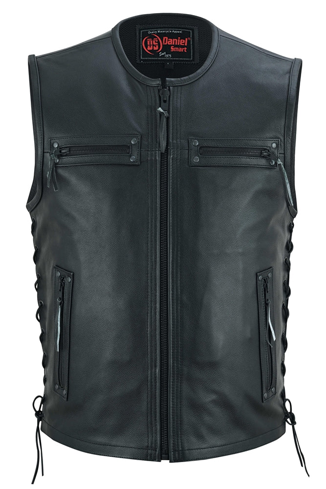 DS146 Men's Zipper Front Single Back Panel Concealed Carry Vest Daniel Smart Manufacturing