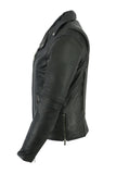 DS894 Women's Modern Longer Beltless Biker Jacket Daniel Smart Manufacturing