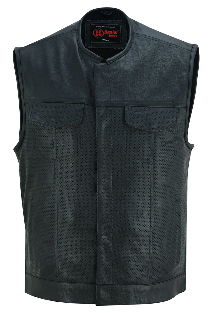 DS183 Men's Premium Perforated Single Back Panel Concealment Vest W/O Daniel Smart Manufacturing