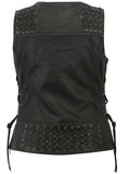 DS285 Women's Vest with Grommet and Lacing Accents Daniel Smart Manufacturing