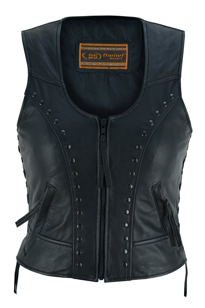 DS241 Women's Lightweight Vest with Rivets Detailing Daniel Smart Manufacturing