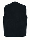 DM910 Men's Traditional Denim Vest with Plain Sides Daniel Smart Manufacturing