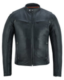 DS742 Men's Lightweight Drum Dyed Naked Lambskin Jacket Daniel Smart Manufacturing