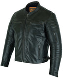 DS754 Men's Modern Crossover Scooter Jacket - Gun Metal Brown Daniel Smart Manufacturing