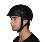 D1-ANS D.O.T. DAYTONA SKULL CAP W/O VISOR - HI-GLOSS BLACK Daniel Smart Manufacturing