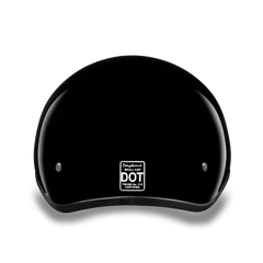 D1-ANS D.O.T. DAYTONA SKULL CAP W/O VISOR - HI-GLOSS BLACK Daniel Smart Manufacturing