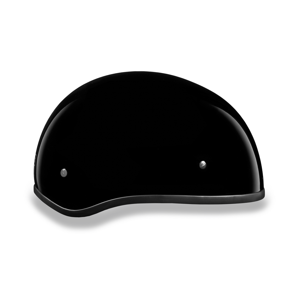 D1-ANS D.O.T. DAYTONA SKULL CAP W/O VISOR - HI-GLOSS BLACK Daniel Smart Manufacturing