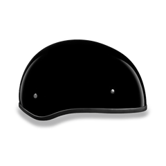 D1-ANS D.O.T. DAYTONA SKULL CAP W/O VISOR - HI-GLOSS BLACK - Daniel Smart Manufacturing