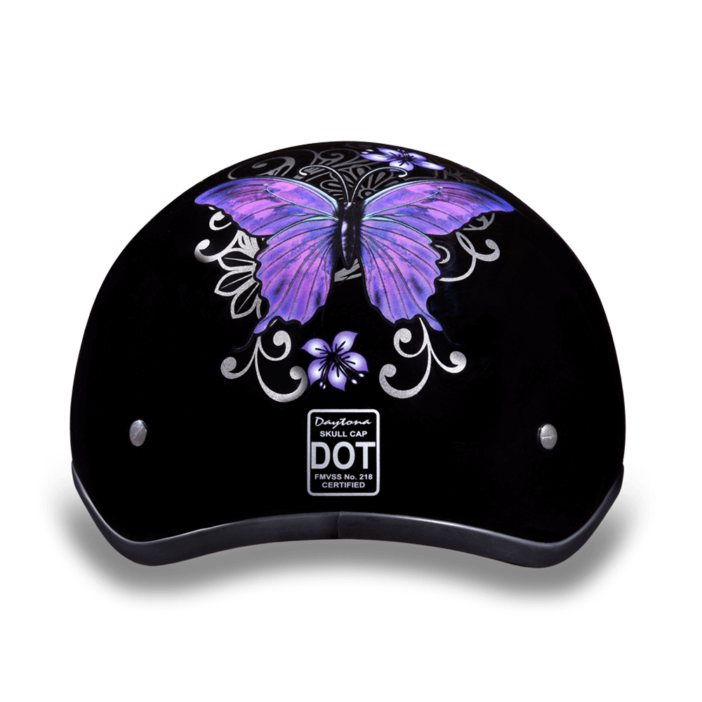 D6-B D.O.T. DAYTONA SKULL CAP - W/ BUTTERFLY Daniel Smart Manufacturing