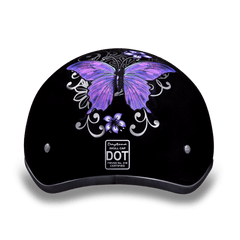 D6-B D.O.T. DAYTONA SKULL CAP - W/ BUTTERFLY - Daniel Smart Manufacturing