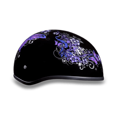 D6-B D.O.T. DAYTONA SKULL CAP - W/ BUTTERFLY - Daniel Smart Manufacturing