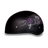 D6-PR D.O.T. DAYTONA SKULL CAP - W/ PURPLE ROSE Daniel Smart Manufacturing