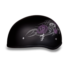 D6-PR D.O.T. DAYTONA SKULL CAP - W/ PURPLE ROSE - Daniel Smart Manufacturing