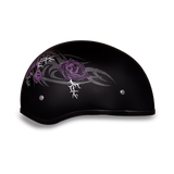 D6-PR D.O.T. DAYTONA SKULL CAP - W/ PURPLE ROSE Daniel Smart Manufacturing