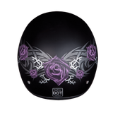 D6-PR D.O.T. DAYTONA SKULL CAP - W/ PURPLE ROSE Daniel Smart Manufacturing