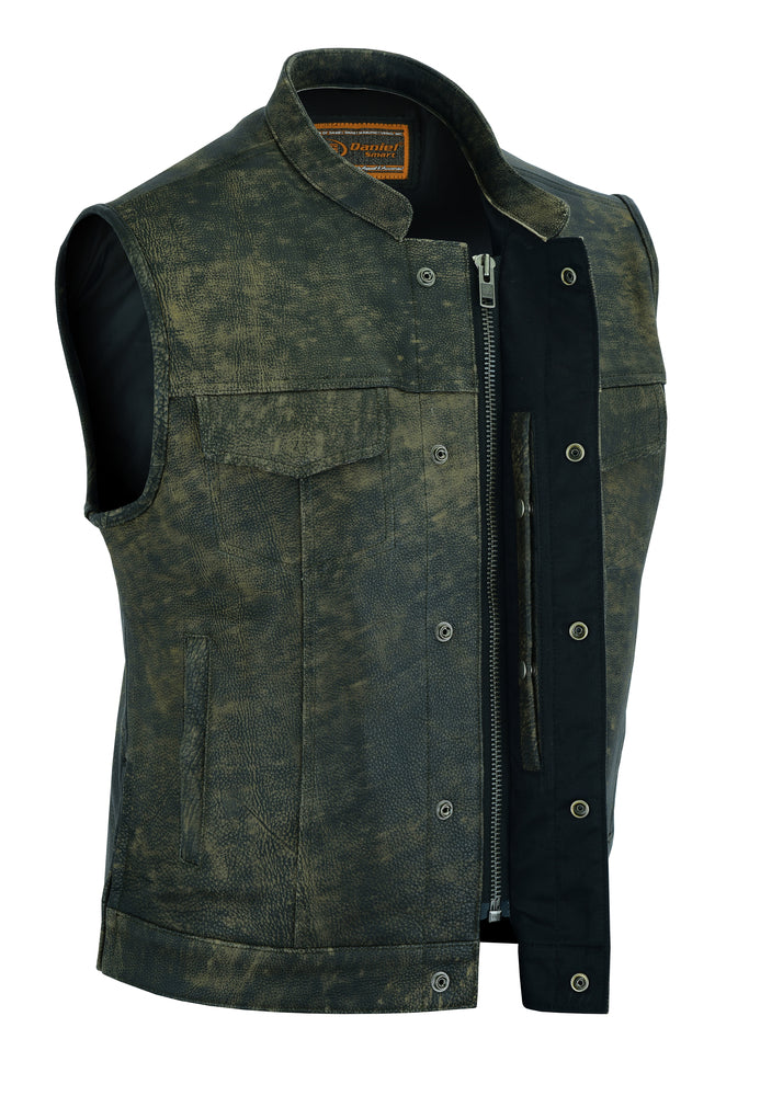 DS108 Men's Conceal Carry Antique Brown Vest Daniel Smart Manufacturing