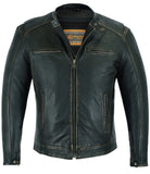 DS743 Men's Cruiser Jacket in Lightweight Drum Dyed Distressed Naked Daniel Smart Manufacturing