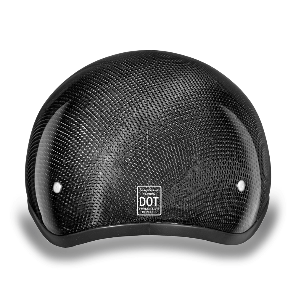 D2-GNS D.O.T. DAYTONA SKULL CAP W/O VISOR- GREY CARBON FIBER Daniel Smart Manufacturing