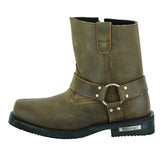 DS9742 Men's Side Zipper Waterproof Boots- Brown Daniel Smart Manufacturing