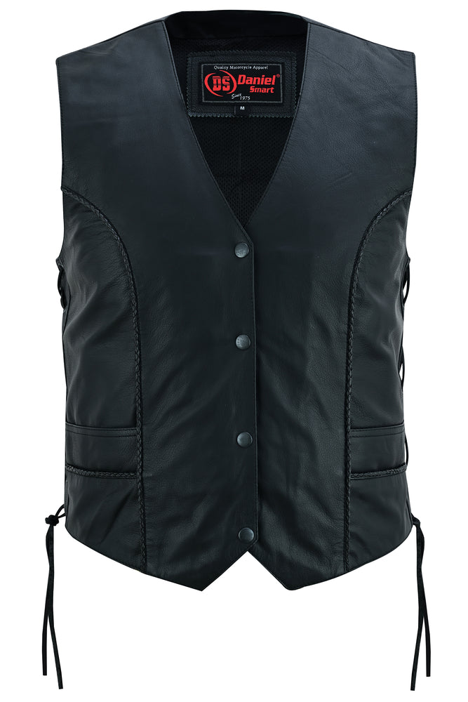 DS223 Women's Ultra-Thin Braided Vest Daniel Smart Manufacturing